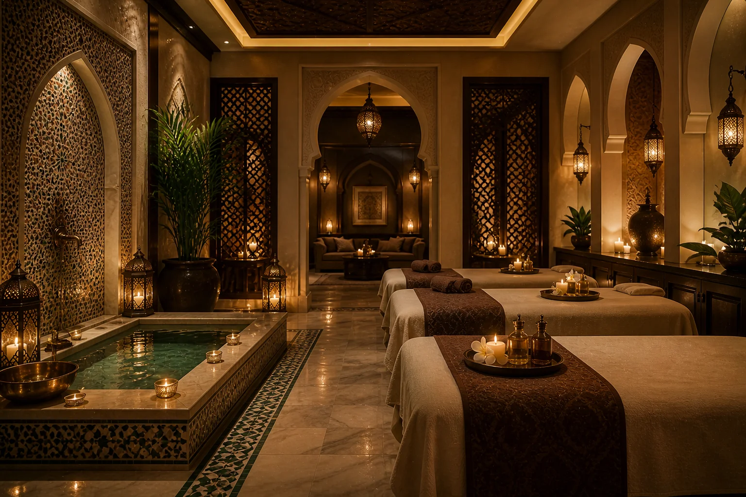 Treatment room interior at VIP Spa Majan Midtown Central Mall Majan Dubai