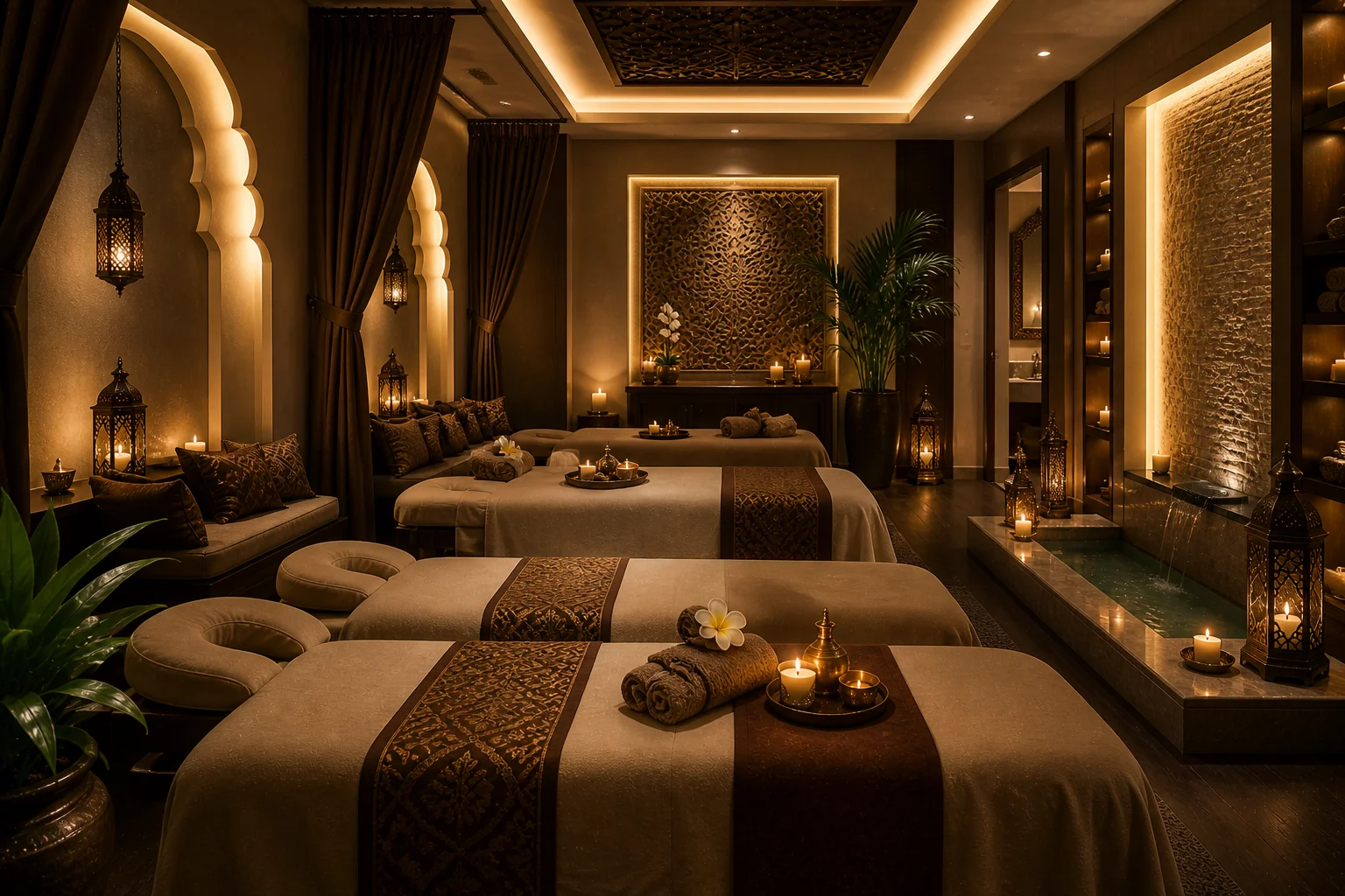 Private massage room at VIP Spa Majan inside Midtown Central Mall