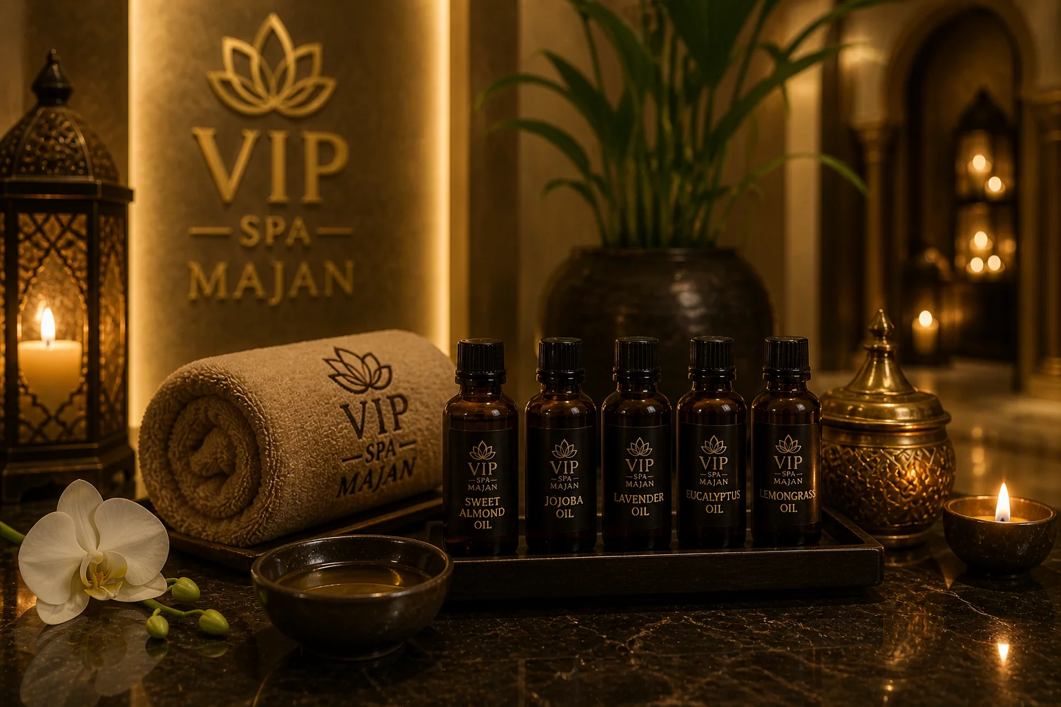 Private spa suite at VIP Spa Majan inside Midtown Central Mall Dubai