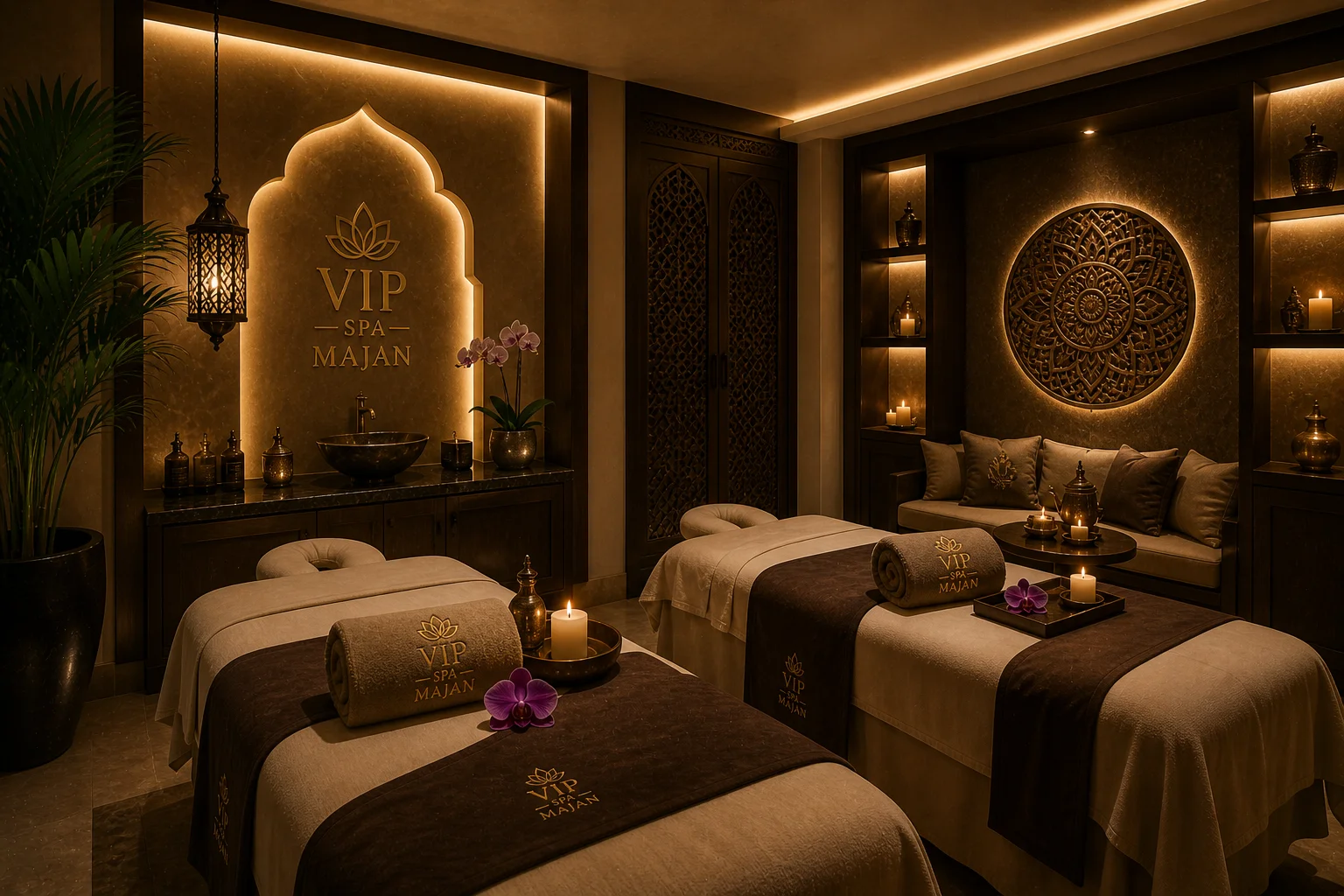 Relaxation room at VIP Spa Majan Majan Dubailand area