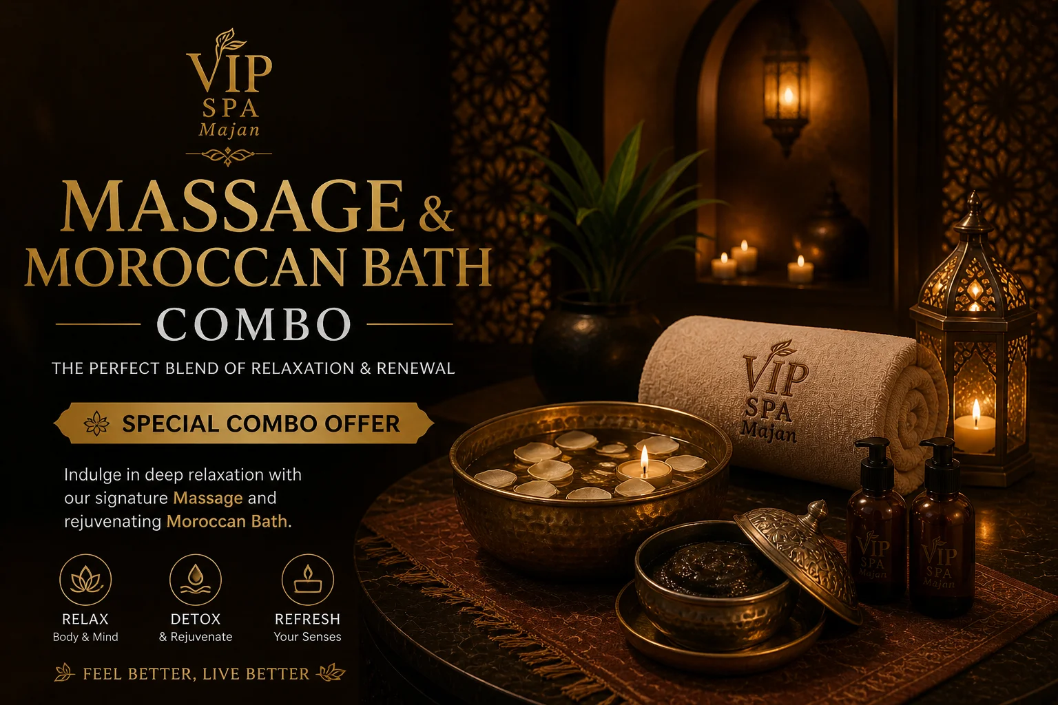 Massage & Moroccan Bath Combo
